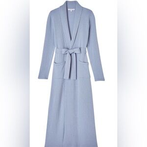 The Cashmere Project luxe long robe 100% cashmere moon blue NWT
